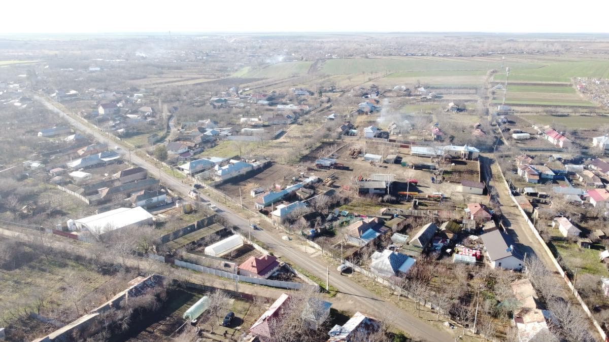 Vedere aeriană a comunei Călmățuiu de Sus, județul Teleorman